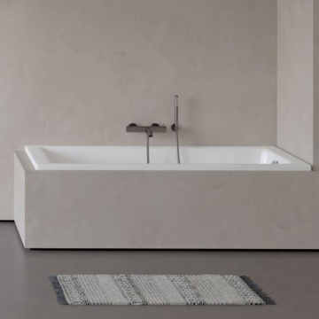 Baignoire rectangulaire classique Blanc brillant - Bali