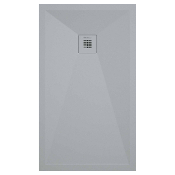 Receveur de douche Gris 7035, finition lisse Stone Plus, grille de couleur