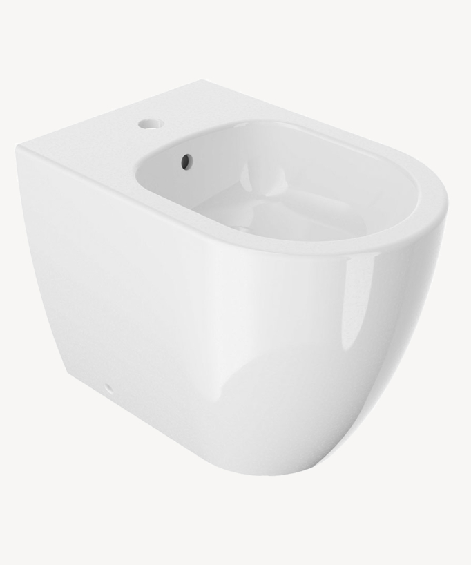 Bidet sur pied en céramique Blanc brillant - Arc