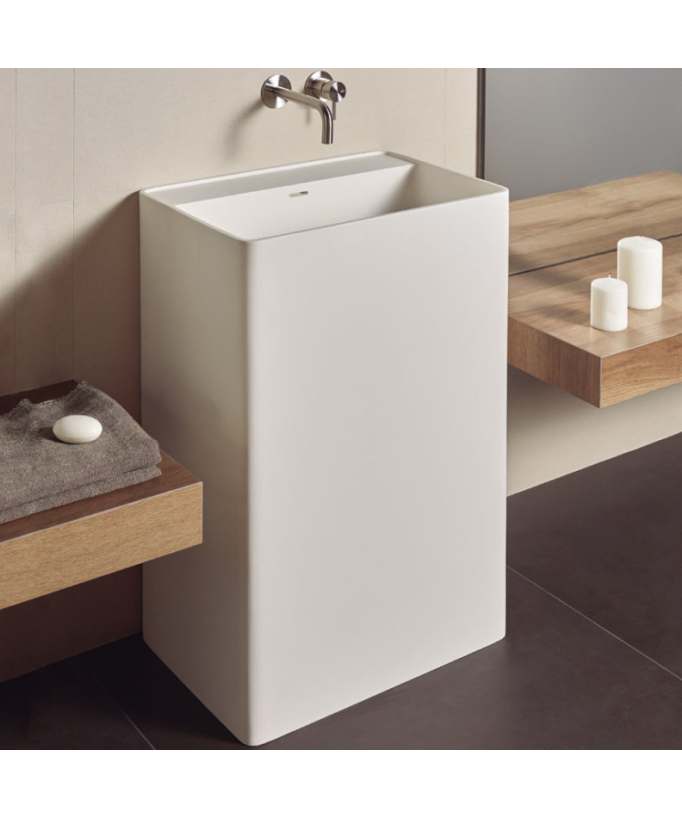 Lavabo colonne moderne Cabanes - Blanc