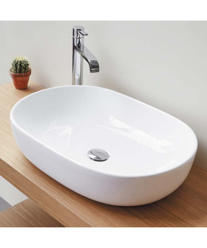 Vasque ovale contemporaine Chiure - Blanc