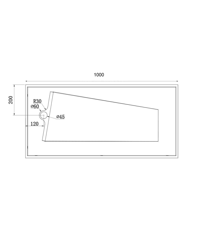 Lavabo rectangulaire suspendu Blanc mat - Kipushi