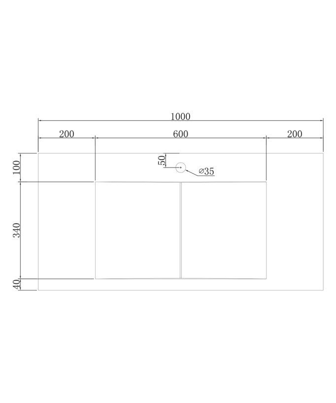 Lavabo rectangulaire suspendu Blanc mat - Kivu