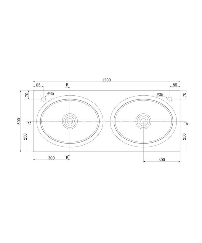 Lavabo rectangulaire suspendu Blanc mat - Mongala