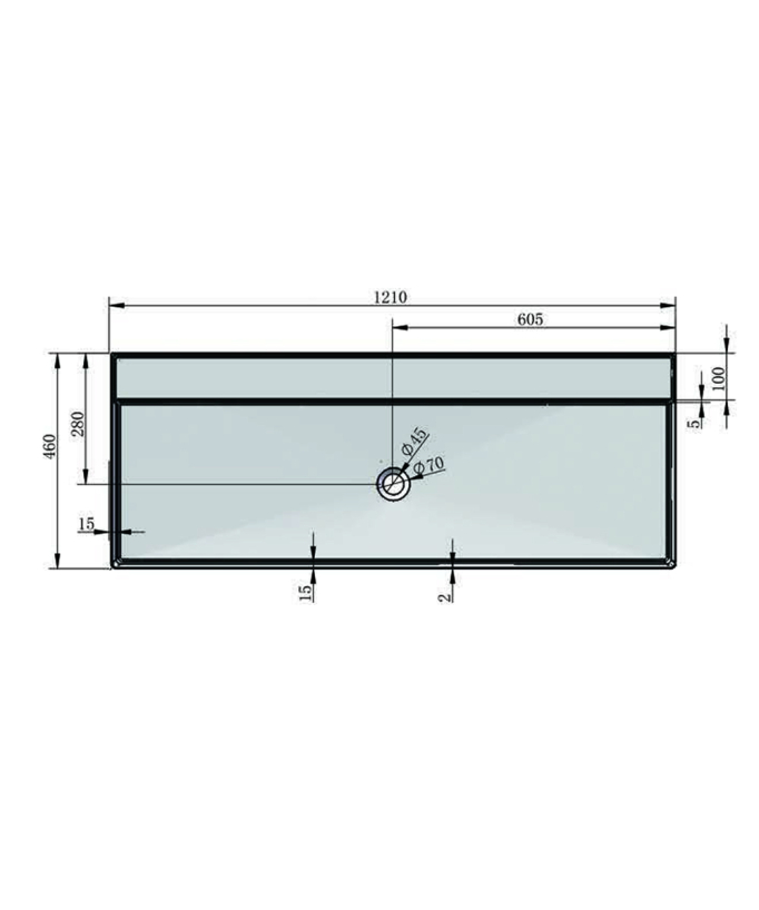 Vasque rectangulaire à poser Blanc mat - Matadi