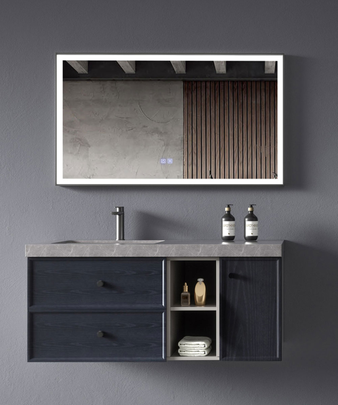 Meuble de salle de bain Bleu Delhi - 120 cm