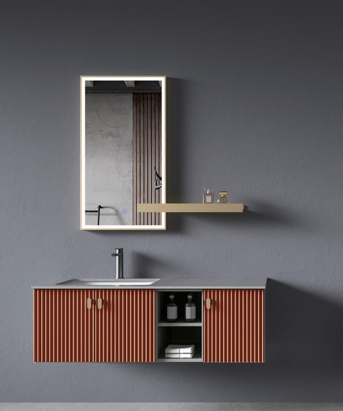 Meuble de salle de bain Orange Bombay - 120 cm