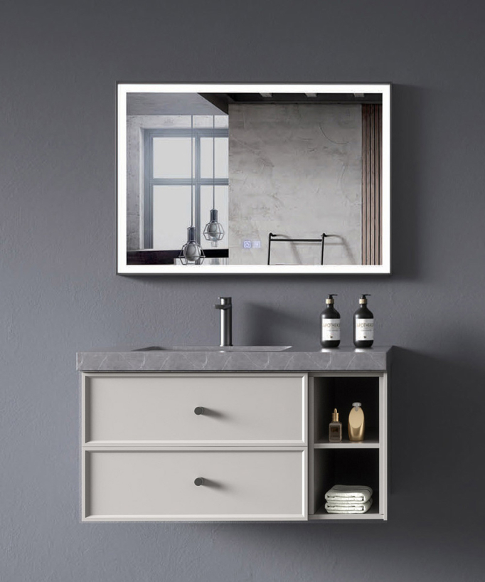 Meuble de salle de bain Gris Delhi
