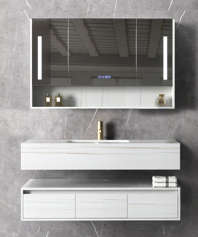 Meuble de salle de bain Blanc Madras - 150 cm