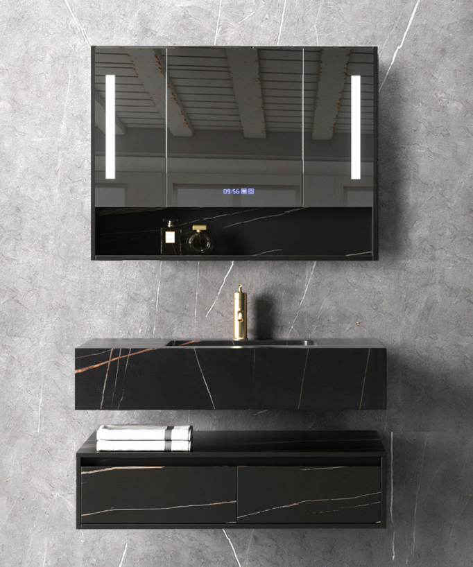 Meuble de salle de bain Noir Madras
