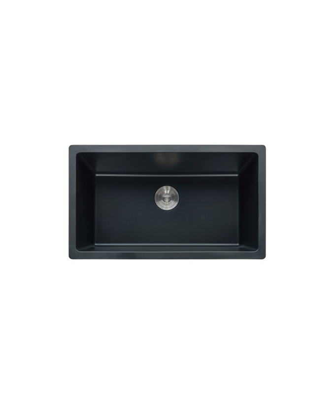 Evier de cuisine 790 mm - granit noir mat - Arum