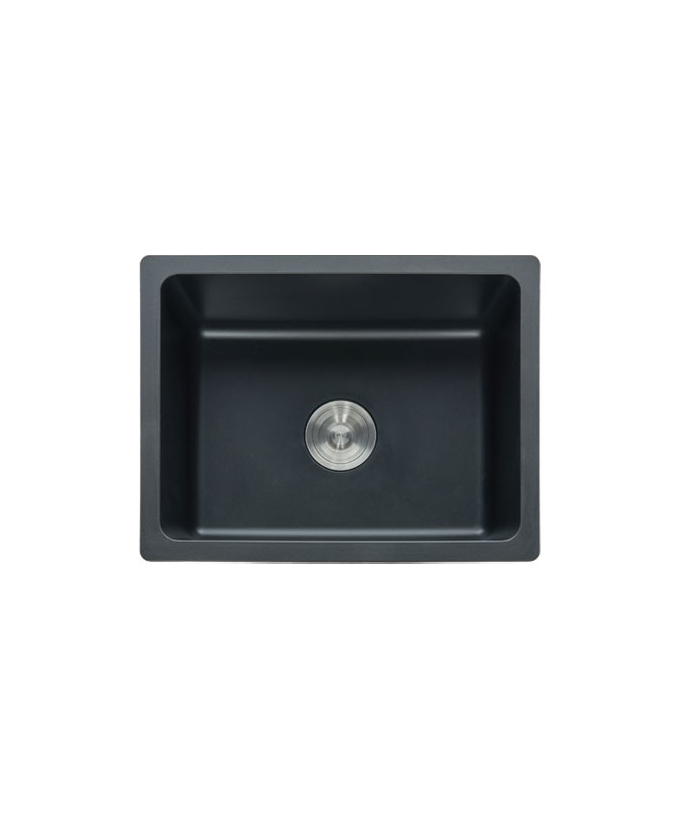 Évier simple 560 mm - granit noir - Kalmie