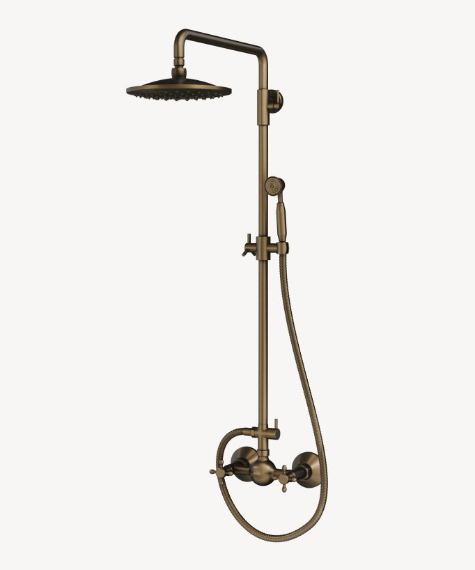 Colonne de douche mélangeur style antique - Finition bronze Rome