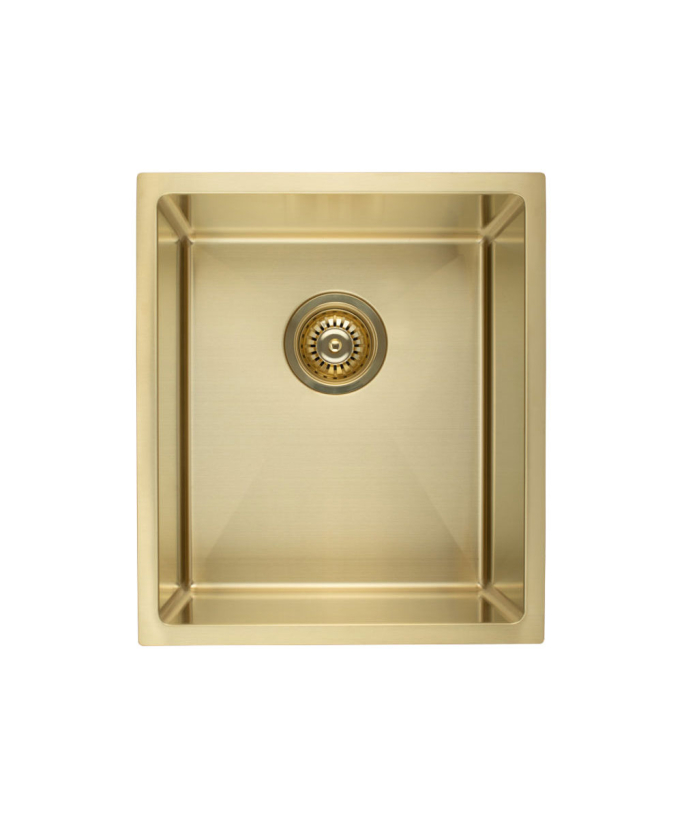 Évier de cuisine simple  380 mm - laiton brossé - Balsa