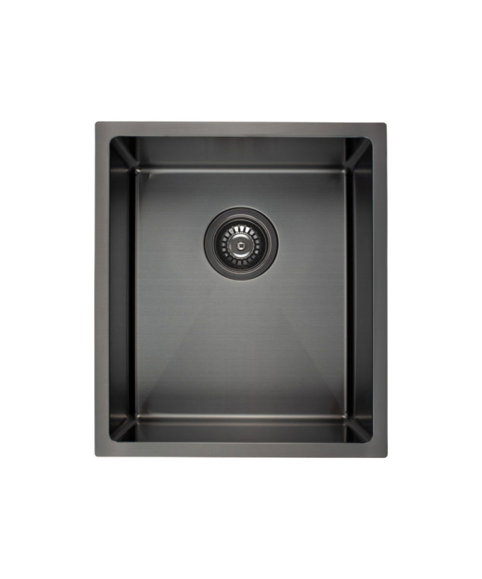 Évier de cuisine simple  380 mm - gun metal brossé - Balsa