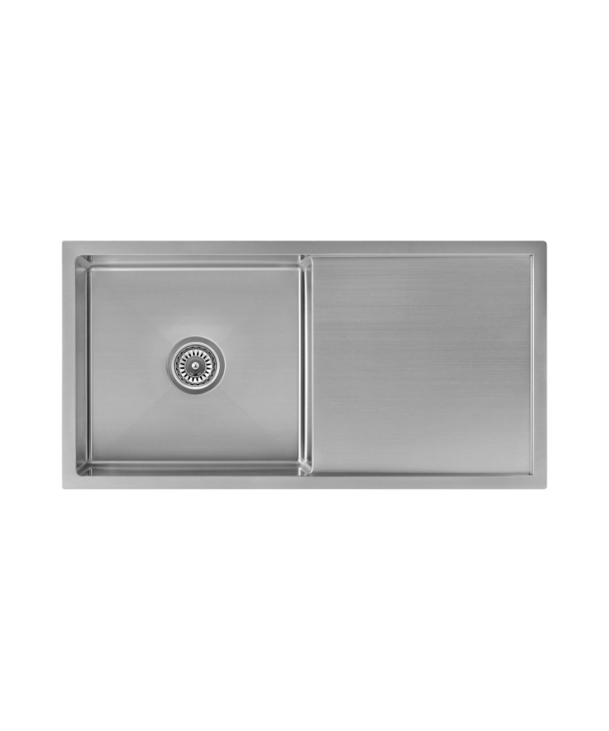 Évier de cuisine simple  880 mm - acier inoxydable - Limba