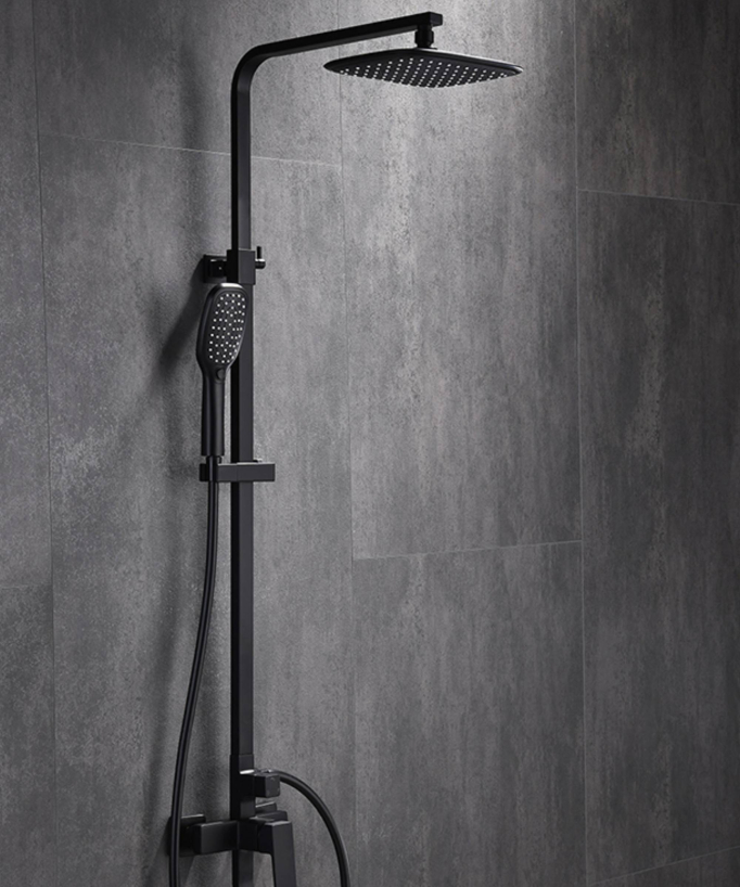 Colonne de douche & bain mitigeur Noir - Léon