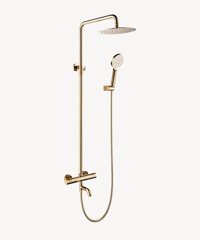 Colonne bain douche thermostatique Doré - Grosa
