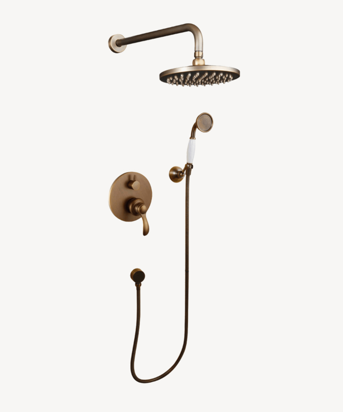 Composition mitigeur de douche encastrée Bronze - Erbe