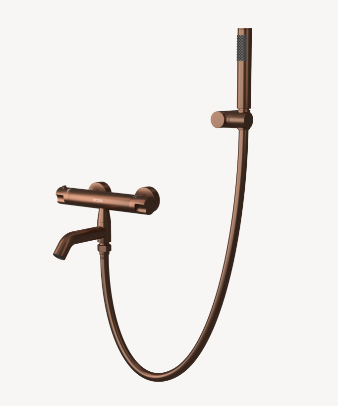 Mitigeur thermostatique de baignoire mural - Corbeau