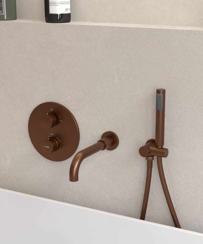 Mitigeur thermostatique de baignoire à encastrer - Corbeau