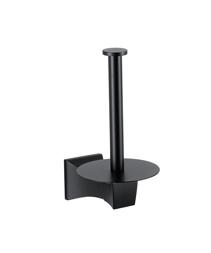 Porte rouleau papier toilette mural Noir - Chloe