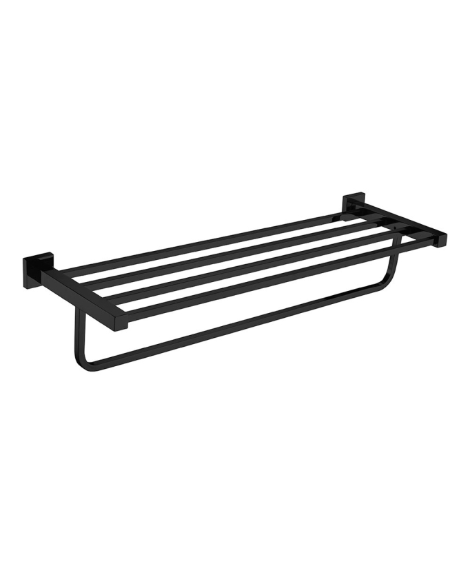 Rack porte serviettes suspendu Noir - Vera