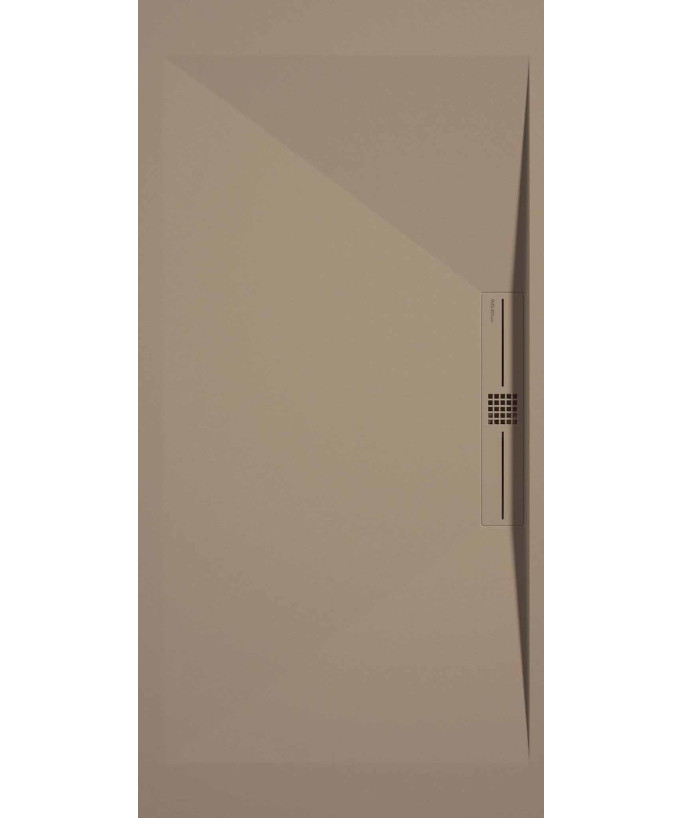 Receveur de douche Moka, Lisse Stone SIDE, grille de couleur