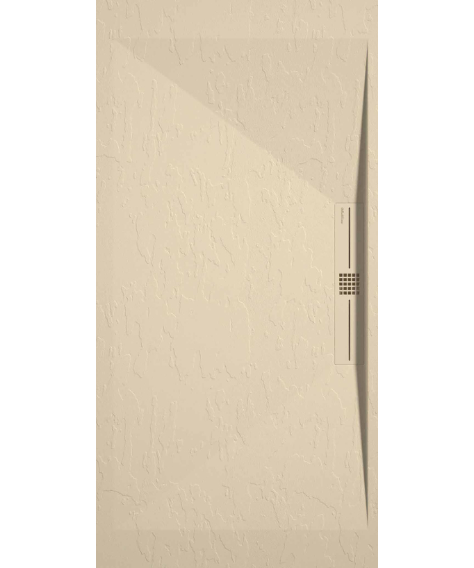 Receveur de douche Crème, Ardoise Stone SIDE, grille de couleur