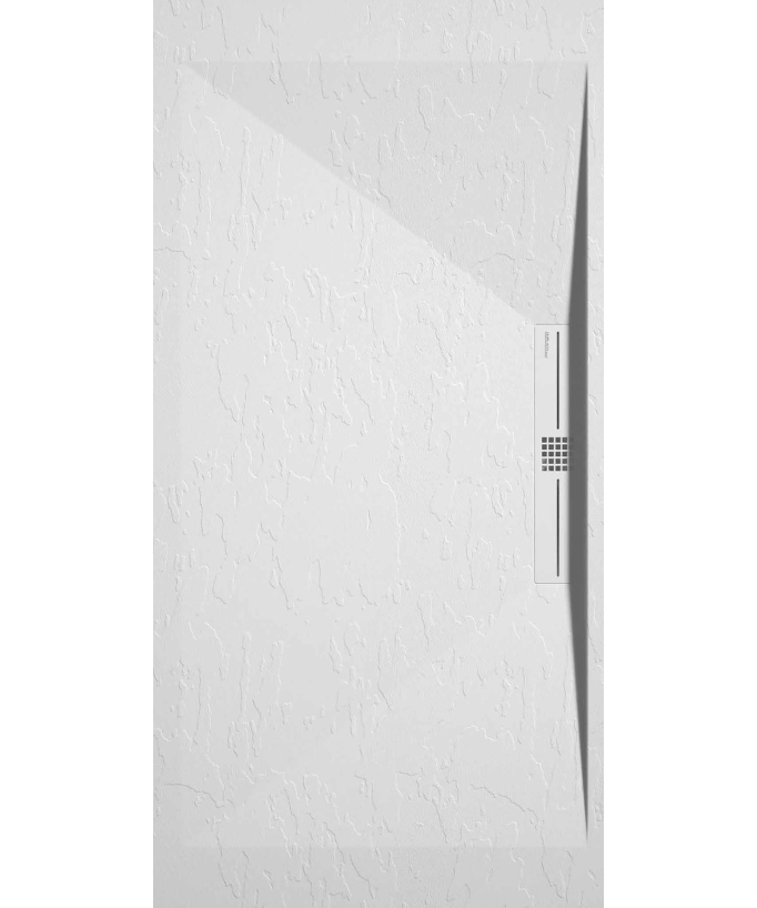 Receveur de douche Blanc, Ardoise Stone SIDE, grille de couleur