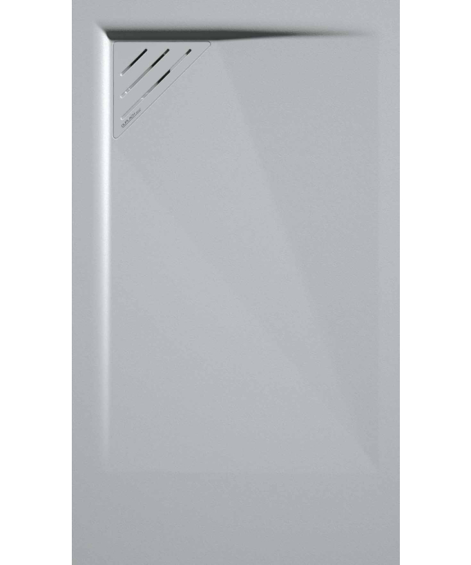Receveur de douche Gris 7035, finition Lisse Stone MIO, grille de couleur