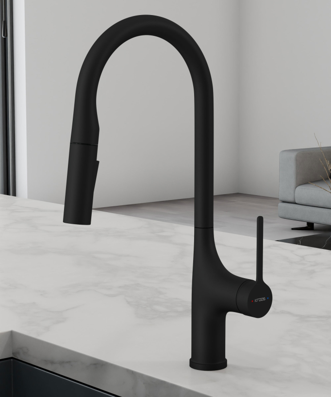 Robinet mitigeur de cuisine contemporain