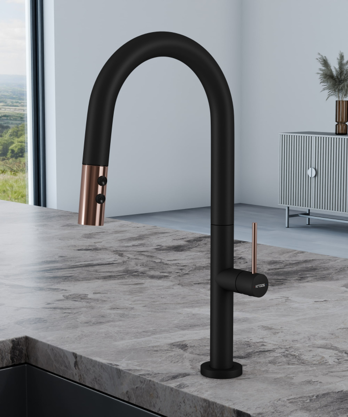 Mitigeur évier moderne avec douchette extractible