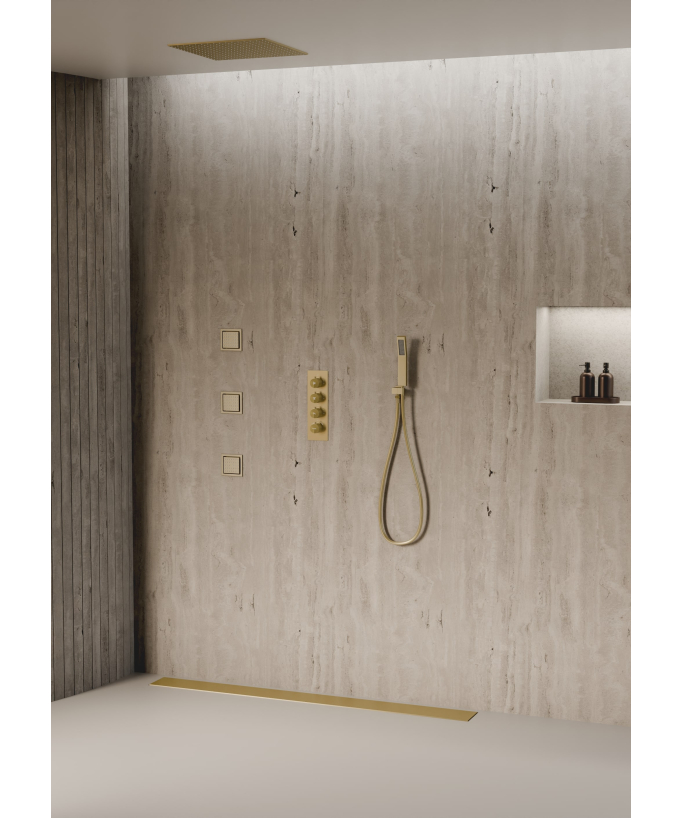 Système de douche thermostatique encastré au plafond - 500 mm